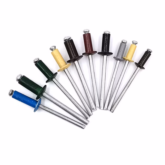 Preço de hardware por atacado de fábrica na China DIN 7337 à prova d'água Unigrip com rosca rebite tamanho tipo aberto rebite cego pop de alumínio