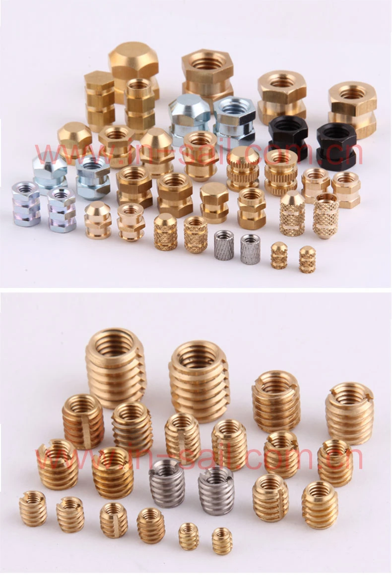 Double-Twilled Knurls Popular Brass Insert Nut for Thermoplastic